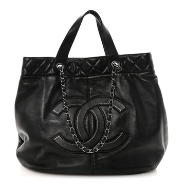 Chanel Calfskin Large Trianon Tote Black
