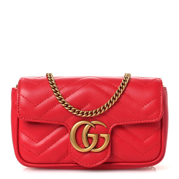 Gucci Calfskin Matelasse Super Mini Gg