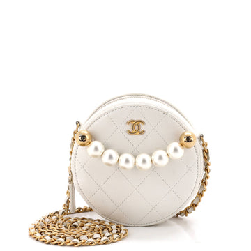 Chanel Chic Pearls Round Clutch With