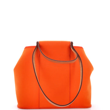 Hermes Cabag Handbag Toile And Leather