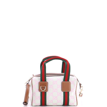 Gucci Web Boston Bag Gg Canvas Mini
