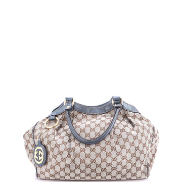 Gucci Sukey Tote Gg Canvas With Leather
