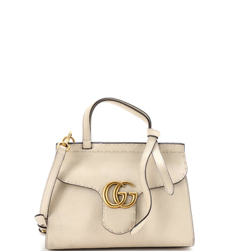Gucci Gg Marmont Top Handle Bag Leather
