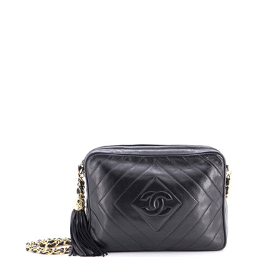 Chanel Vintage Diamond Cc Camera Bag