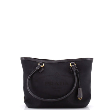Prada Logo Open Tote Canvas Small