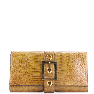 Gucci Retro Buckle Clutch Crocodile