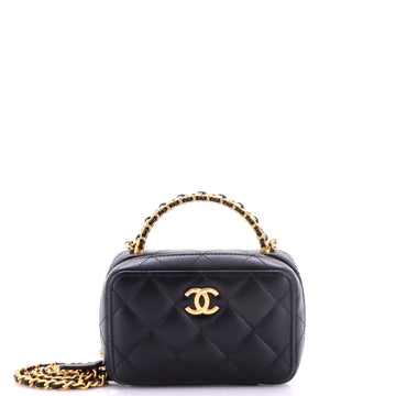 Chanel Cc Chain Handle Zip Around Vanity