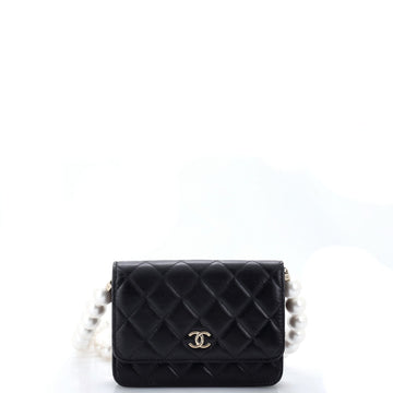 Chanel Pearl Strap Cc Wallet On Chain