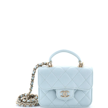 Chanel Top Handle Flap Coin Purse With