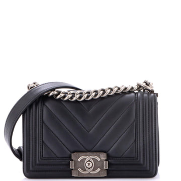 Chanel Boy Flap Bag Chevron Calfskin