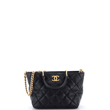 Chanel Cc Top Handle Chain Shopping Tote