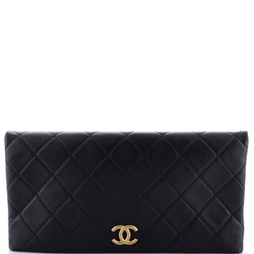 Chanel Cc Foldover Clutch Quilted