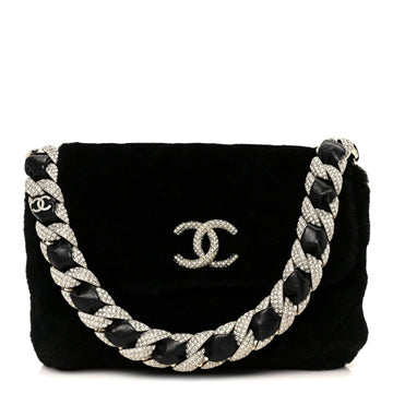 Chanel Shearling Lambskin Crystal Strass