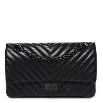 Chanel Aged Calfskin Chevron Quilted