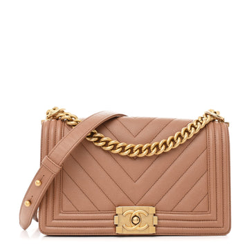 Chanel Caviar Chevron Quilted Medium Boy