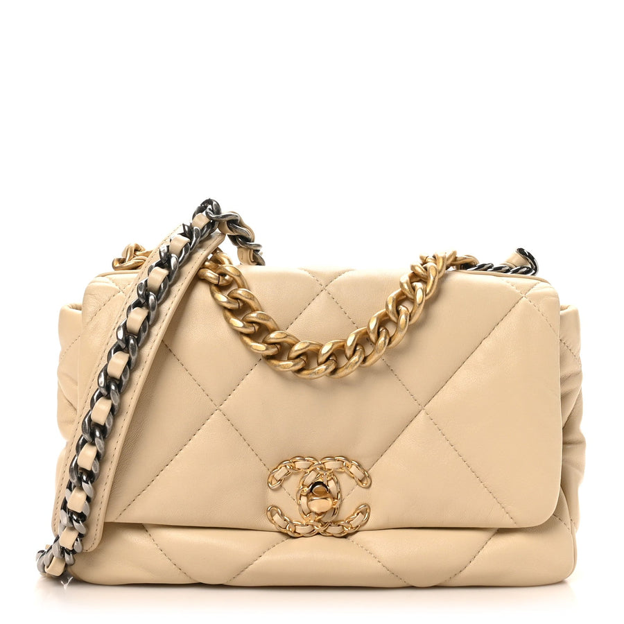 Lambskin Quilted Medium Chanel 19 Flap