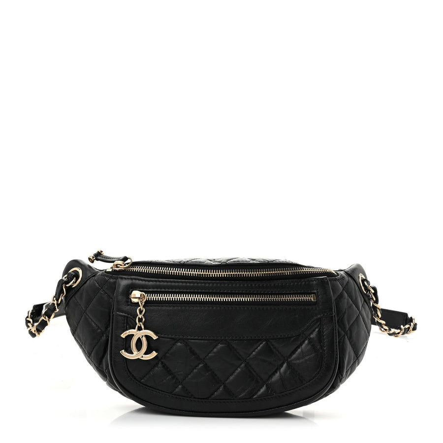 Chanel Aged Calfskin Quilted Waist Bag