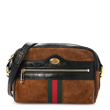 Gucci Suede Patent Web Mini Ophidia