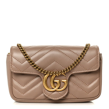 Gucci Calfskin Matelasse Super Mini Gg