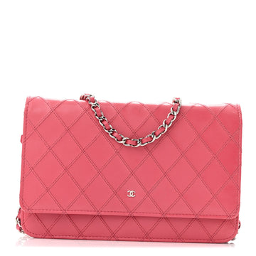 Chanel Lambskin Diamond Stitched Wallet