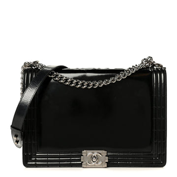 Chanel Patent Medium Boy Reverso Flap