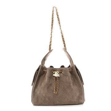 Suede Quilted Small Chanel 25 Handbag