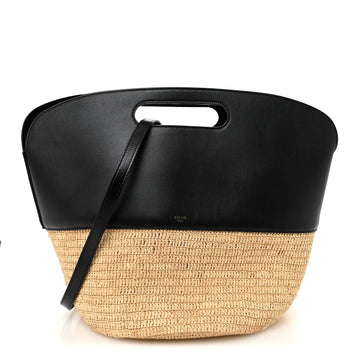 Celine Raffia Calfskin Basket Bag
