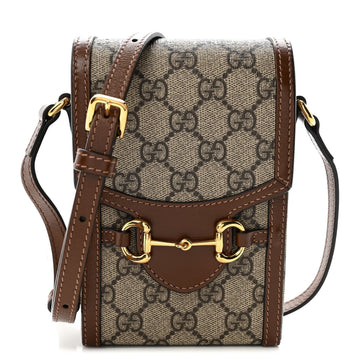 Gucci Gg Supreme Mini Horsebit Crossbody