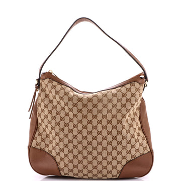 Gucci Bree Hobo Gg Canvas With Leather