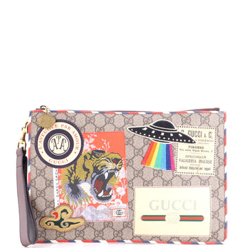 Gucci Courrier Pouch Gg Coated Canvas