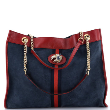 Gucci Rajah Chain Tote Suede Large