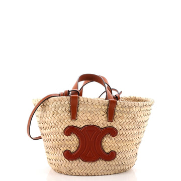 Celine Classic Panier Basket Tote Raffia