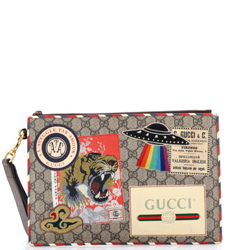 Gucci Courrier Pouch Gg Coated Canvas