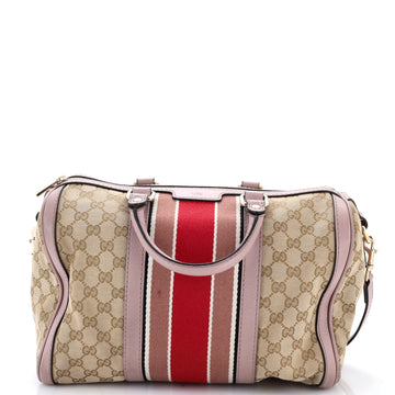 Gucci Vintage Web Boston Bag Gg Canvas
