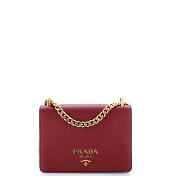 Prada Chain Flap Bag Saffiano Leather