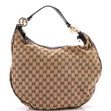Gucci Twins Hobo Gg Canvas Large