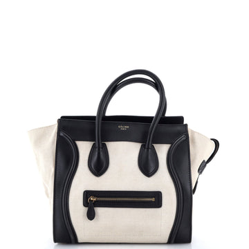 Celine Luggage Bag Canvas And Leather