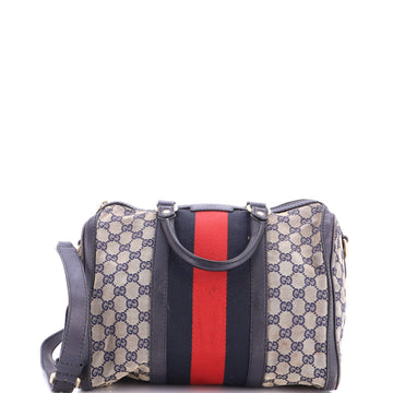 Gucci Vintage Web Boston Bag Gg Canvas