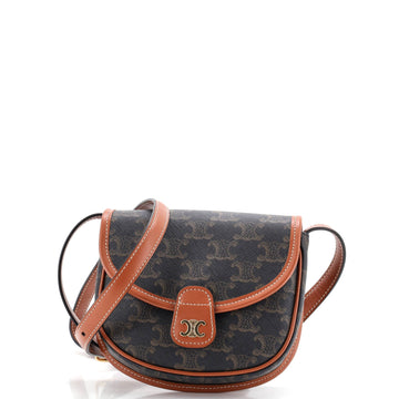 Celine Besace Flap Bag Triomphe Coated