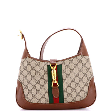 Gucci Jackie Hobo Gg Coated Canvas Small