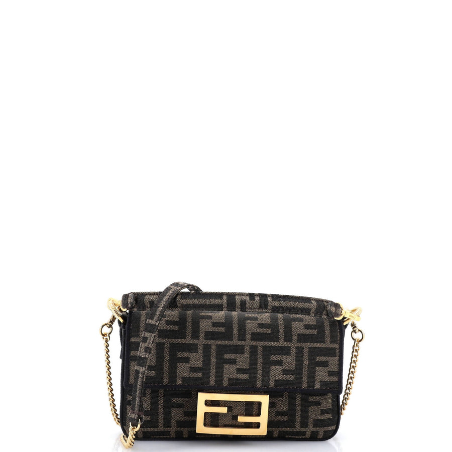 Fendi Baguette Nm Bag Zucca Canvas Mini