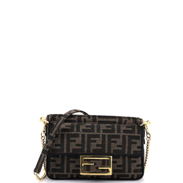 Fendi Baguette Nm Bag Zucca Canvas Mini