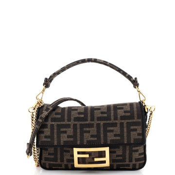 Fendi Baguette Nm Bag Zucca Canvas Mini