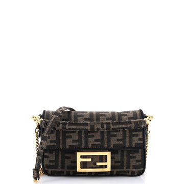 Fendi Baguette Nm Bag Zucca Canvas Mini