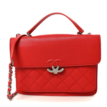Chanel Grained Calfskin Quilted Large Cc