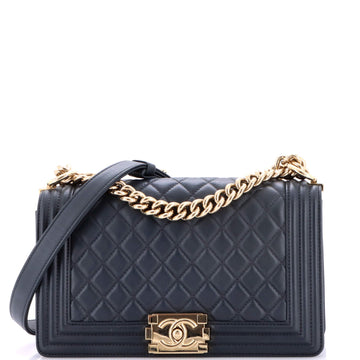 Chanel Boy Flap Bag Quilted Calfskin Old