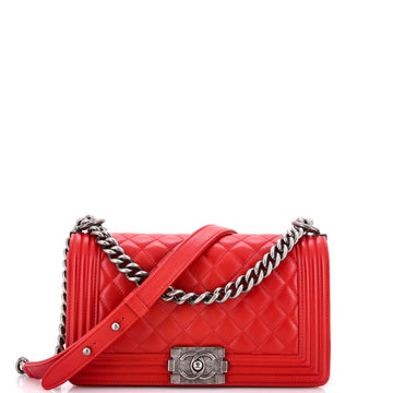 Chanel Boy Flap Bag Quilted Lambskin Old