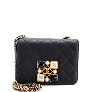 Chanel Resin And Pearl Cc Full Flap Bag