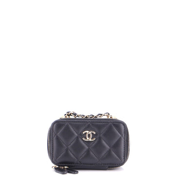 Chanel Cc Chain Handle Zip Around Vanity