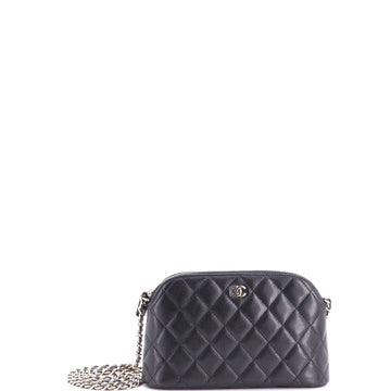 Chanel Cc Dome Zip Clutch With Chain